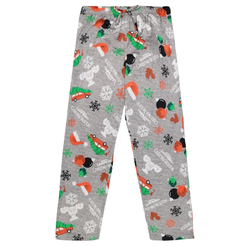 National Lampoon’s Christmas Vacation Soft‎ Velour Gray Pajama Pants Adult Small